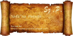 Szász Polett névjegykártya